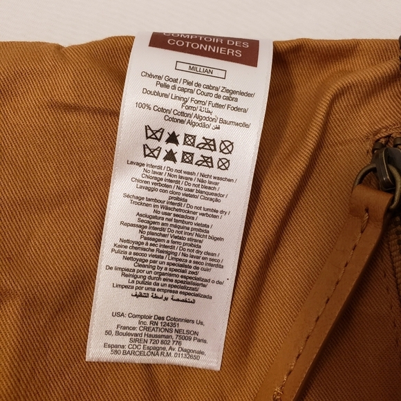 Comptoir Des Cotonniers Woven Leather Large Clutch/Wristlet, Zip Close - Picture 10 of 15